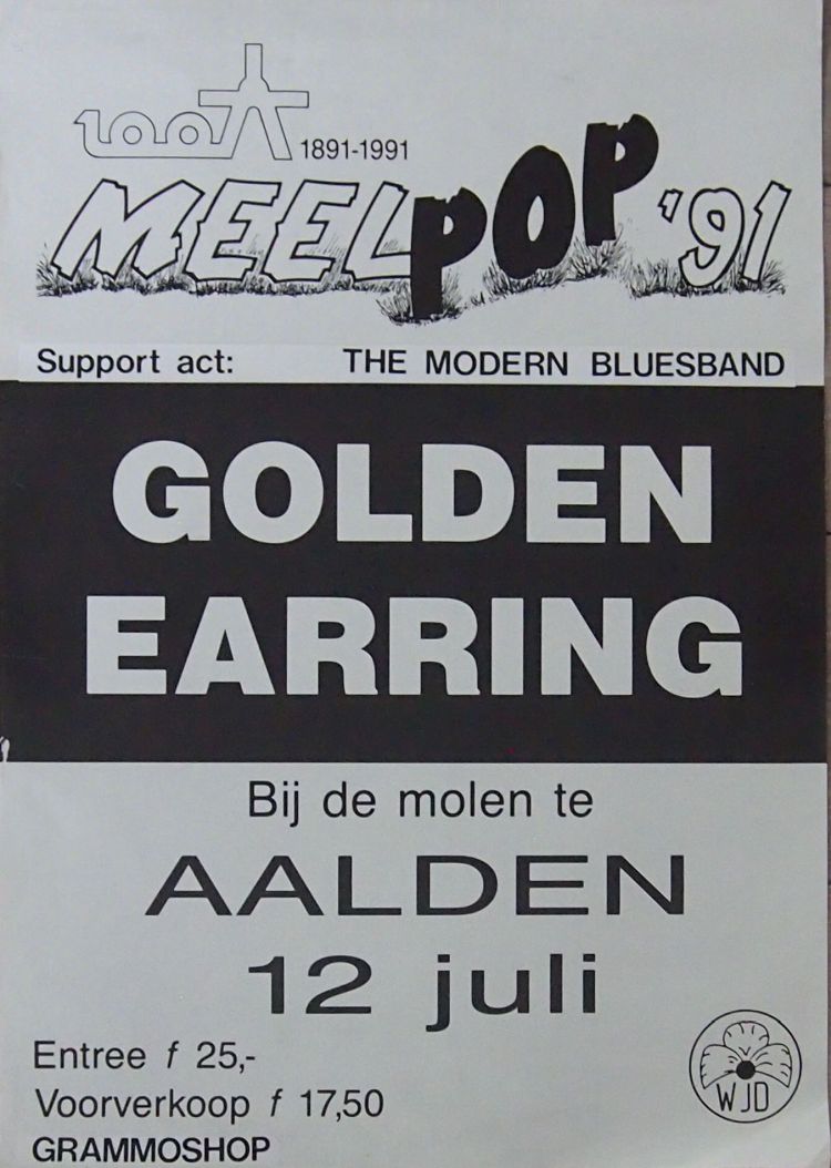 Golden Earring show poster July 12, 1991 Zweeloo - Open Air Meelpop (Collection Edwin Knip)